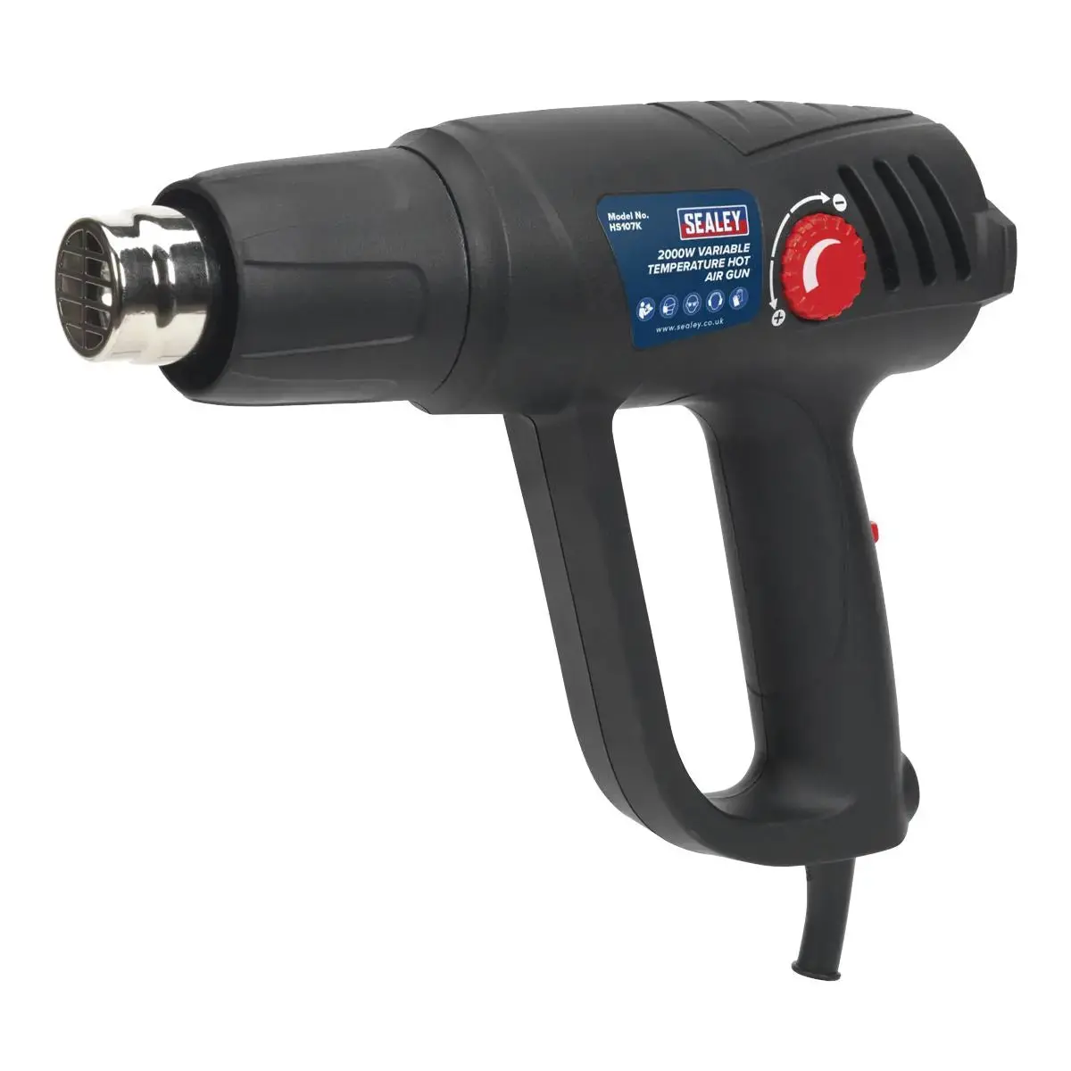 Sealey Variable Temperature Hot Air Gun Kit 2000W 50-450°C/90-600°C 1