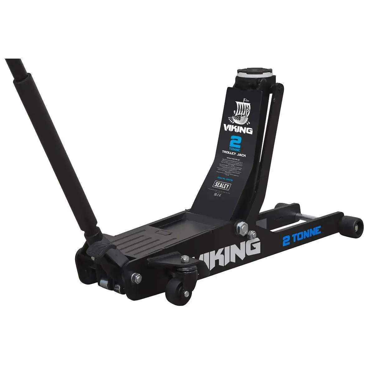 Sealey Viking 2 Tonne Low Entry Long Reach Trolley Jack With Rocket Lift 1