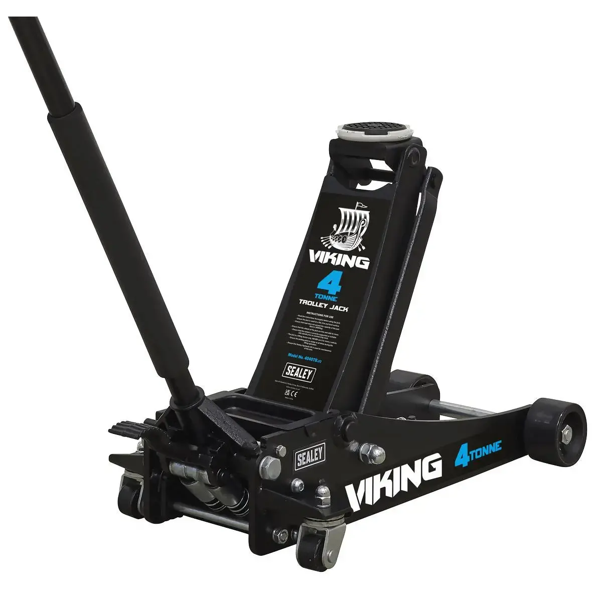 Sealey Viking 4 Tonne Tyre Bay Trolley Jack Low Entry With Rocket Lift 1
