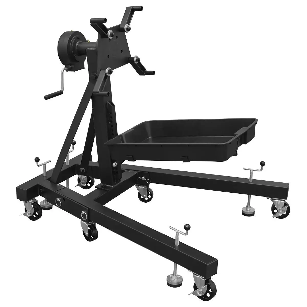 Sealey Viking Folding 360º Rotating Engine Stand With Geared Handle & Drain Pan 1