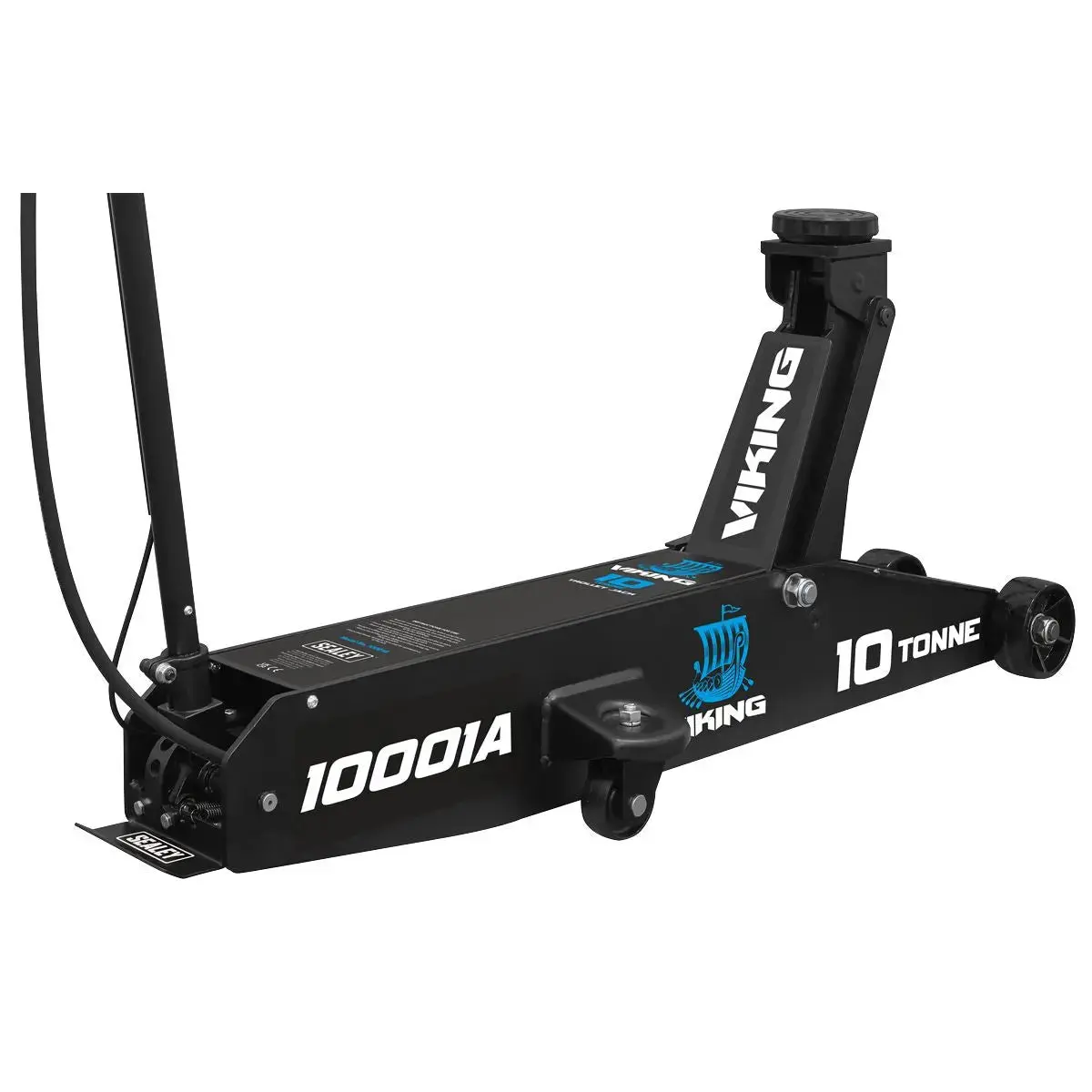 Sealey Viking Professional Long Reach Air/Manual Operation Trolley Jack With Rocket Lift 10 Tonne 1