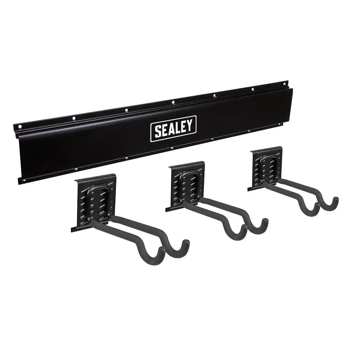 Sealey Wall Mounting Storage Rail With Sports Equipment Hooks 1