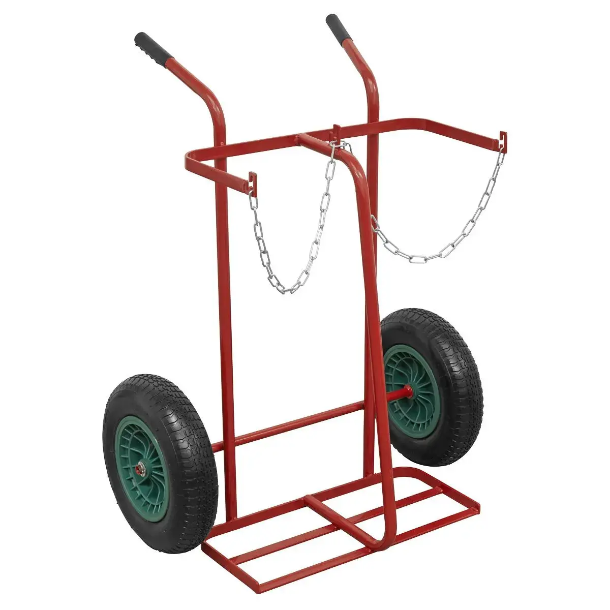 Sealey Welding Bottle Trolley With Pneumatic Tyres - 2 Bottle 1