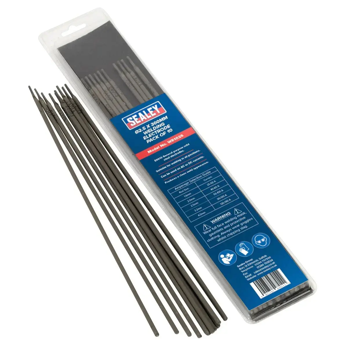 Sealey Welding Electrode Ø2.5 X 300Mm Pack Of 10 1