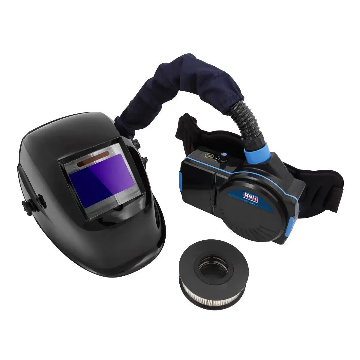 Sealey Welding Helmet With Th1 Powered Air Purifying Respirator (Papr) Auto Darkening 1