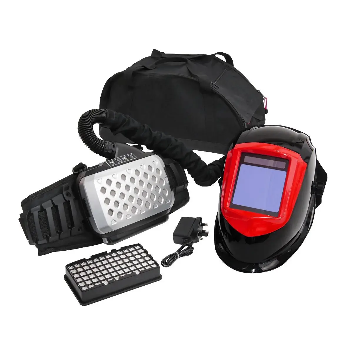 Sealey Welding Helmet With Th3 Powered Air Purifying Respirator (Papr) Auto Darkening 1