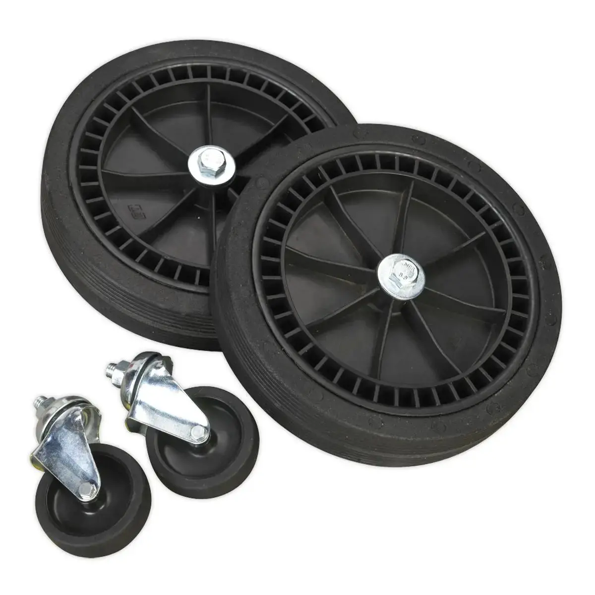 Sealey Wheel Kit For Fixed Compressors - 2 Castors & 2 Fixed 1