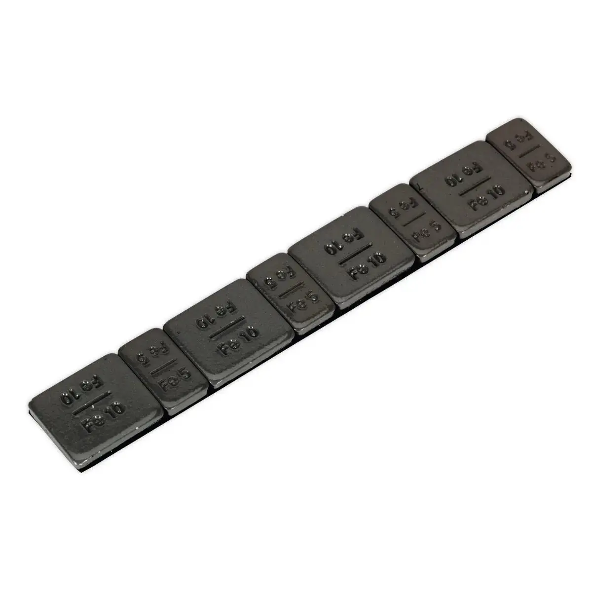 Sealey Wheel Weight 5 & 10G Adhesive Zinc Plated Steel Black Strip Of 8 (4 X Each Weight) Pack Of 50 1