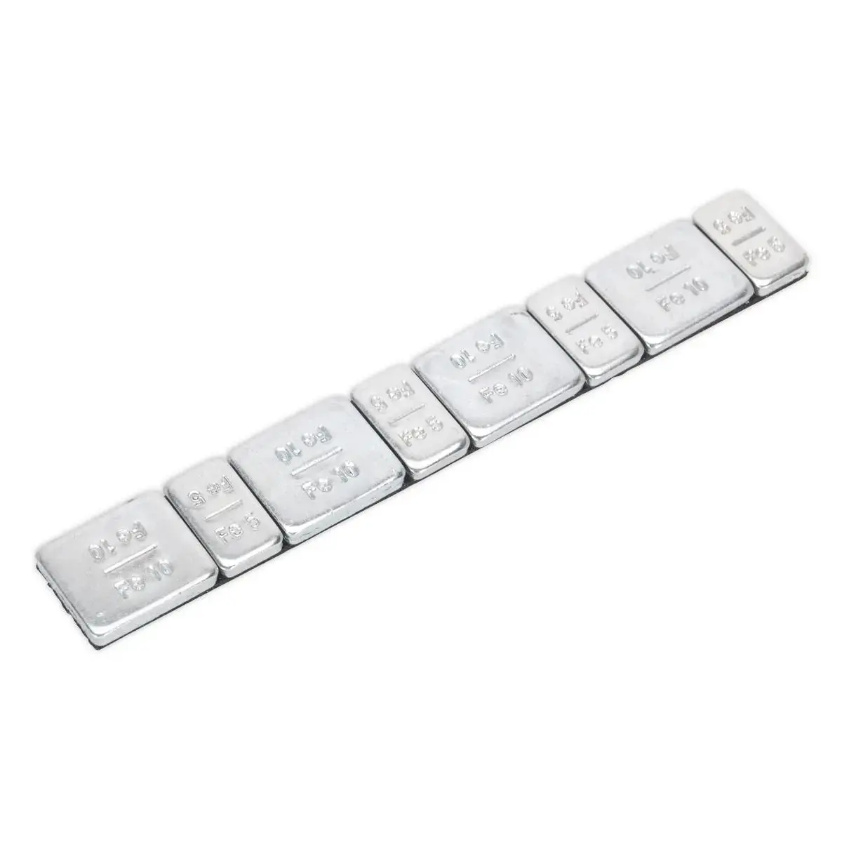 Sealey Wheel Weight 5 & 10G Adhesive Zinc Plated Steel Strip Of 8 (4 X Each Weight) Pack Of 100 1