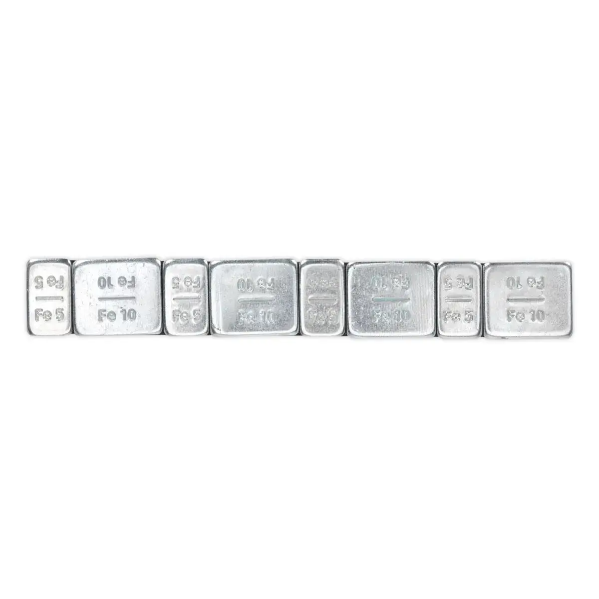 Sealey Wheel Weight 5 & 10G Adhesive Zinc Plated Steel Strip Of 8 (4 X Each Weight) Pack Of 100 2