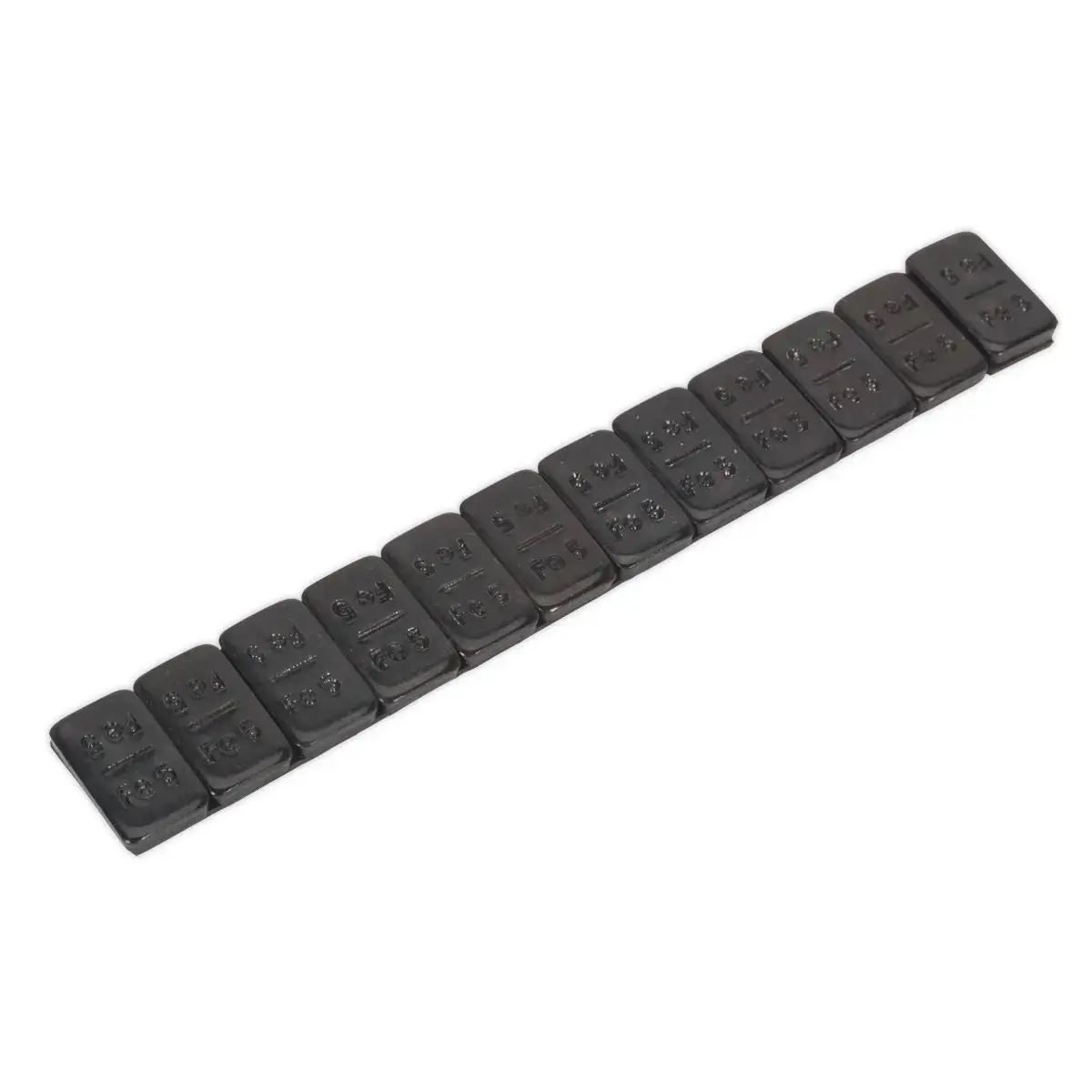 Sealey Wheel Weight 5G Adhesive Zinc Plated Steel Black Strip Of 12 Pack Of 50 1
