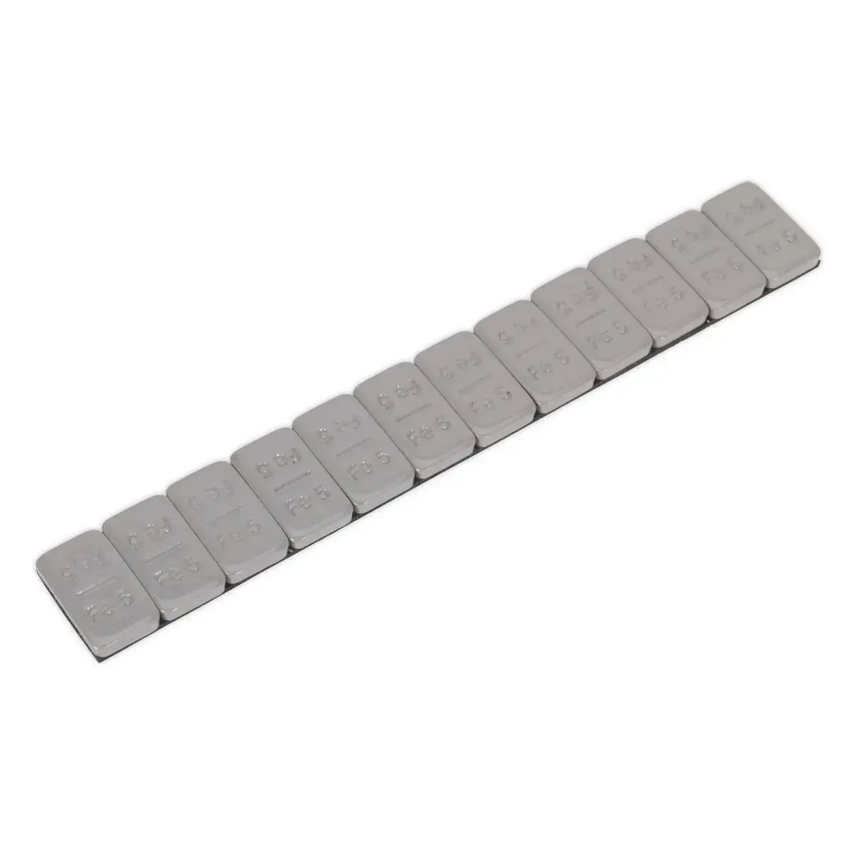 Sealey Wheel Weight 5G Adhesive Zinc Plated Steel Plastic Coated Strip Of 12 Pack Of 100 1