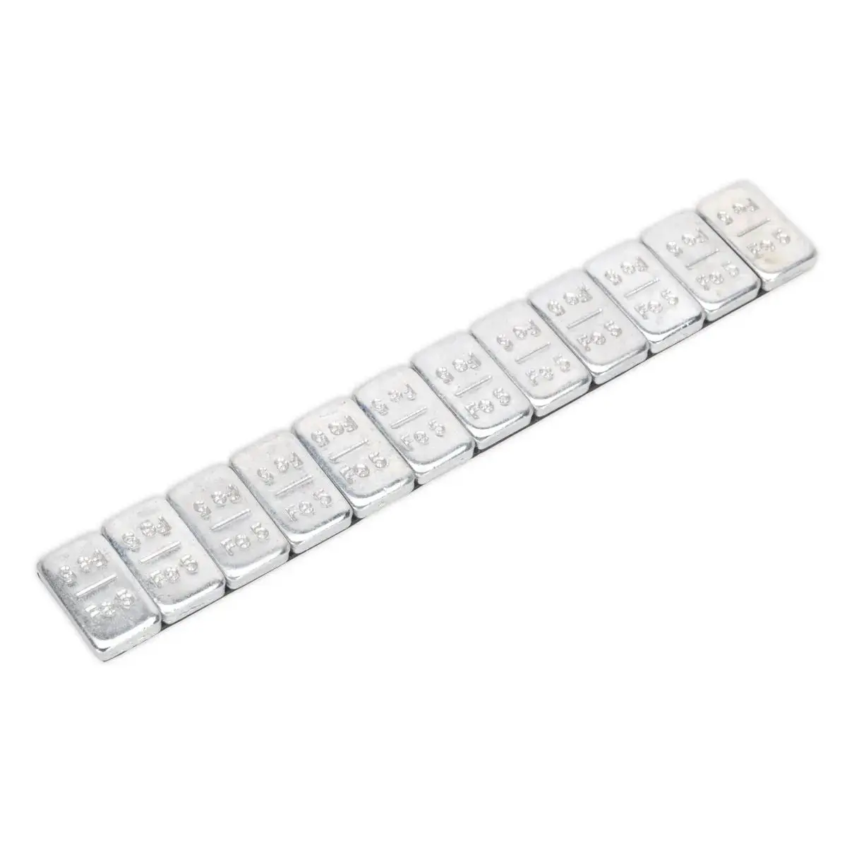Sealey Wheel Weight 5G Adhesive Zinc Plated Steel Strip Of 12 Pack Of 100 1