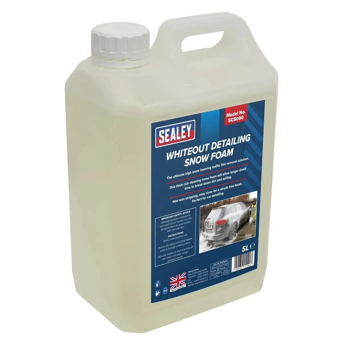 Sealey Whiteout Detailing Snow Foam 5L 1