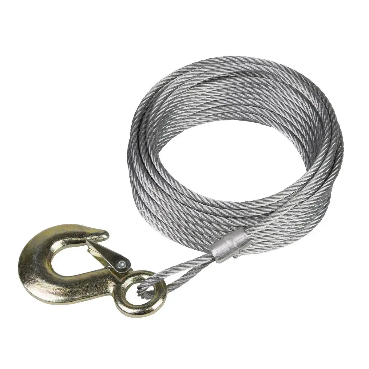 Sealey Winch Cable/Wire Rope Ø5.1Mm X 10M 1350Kg Breaking Strength With Forged Hook 1
