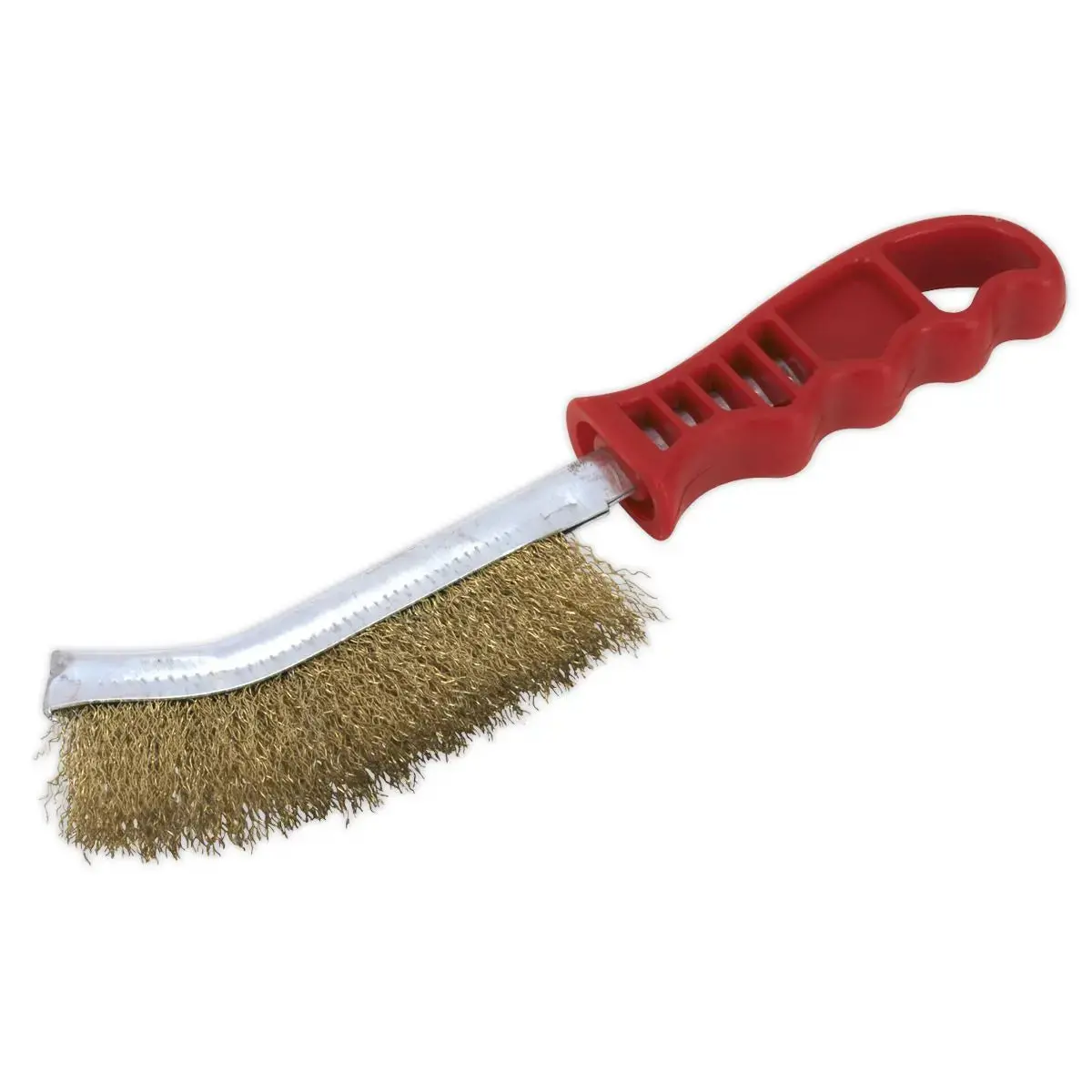 Sealey Wire Brush Brassed Steel Plastic Handle 1