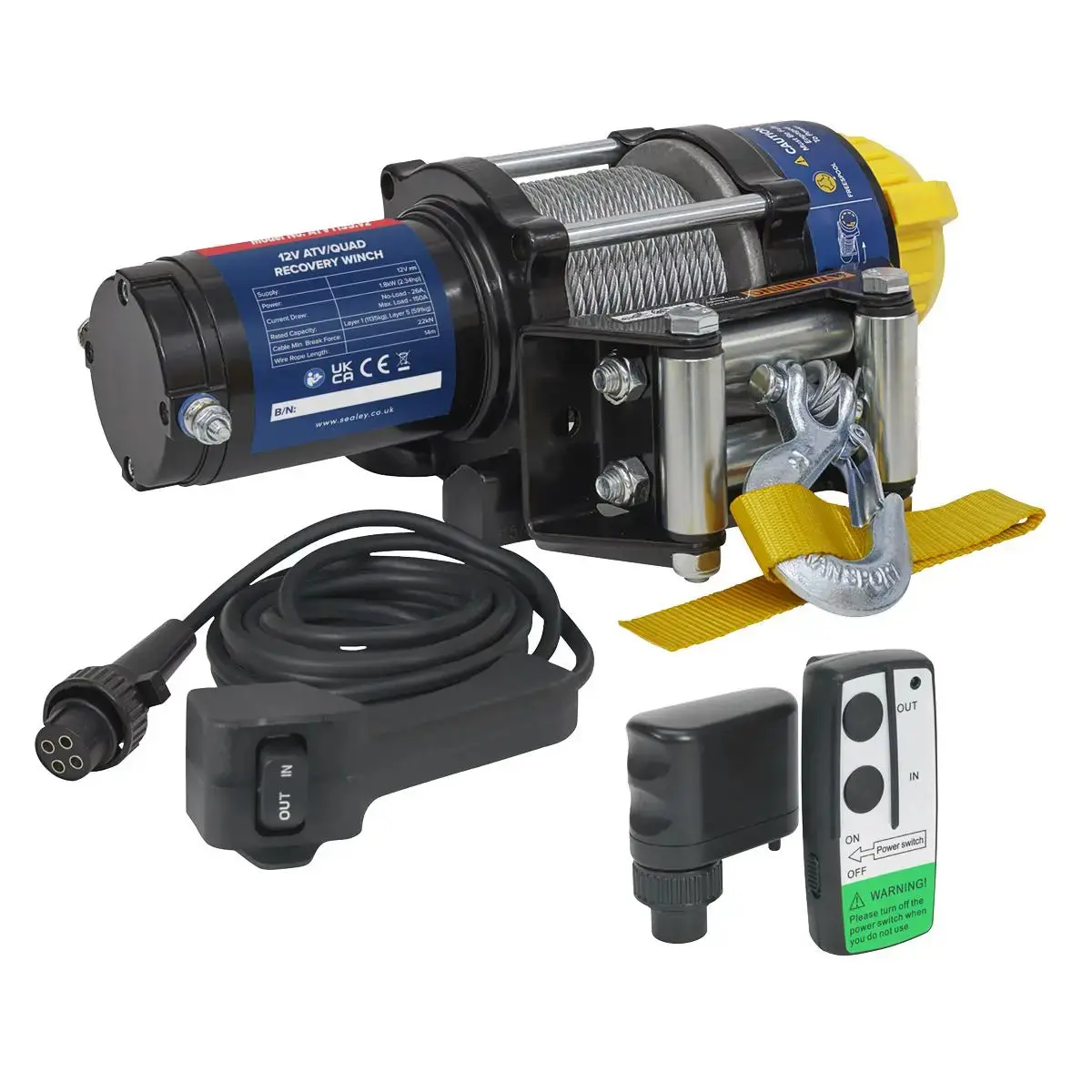 Sealey Wireless Winch Atv1135 Combo 1