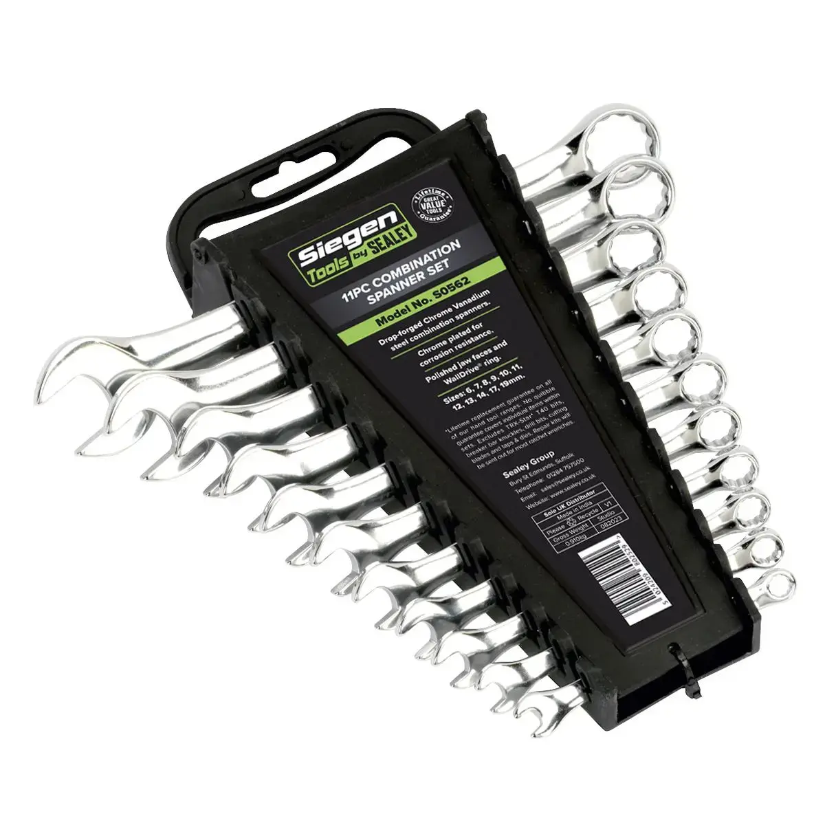 Siegen 11 Piece Metric Combination Spanner Set 6-19Mm 1