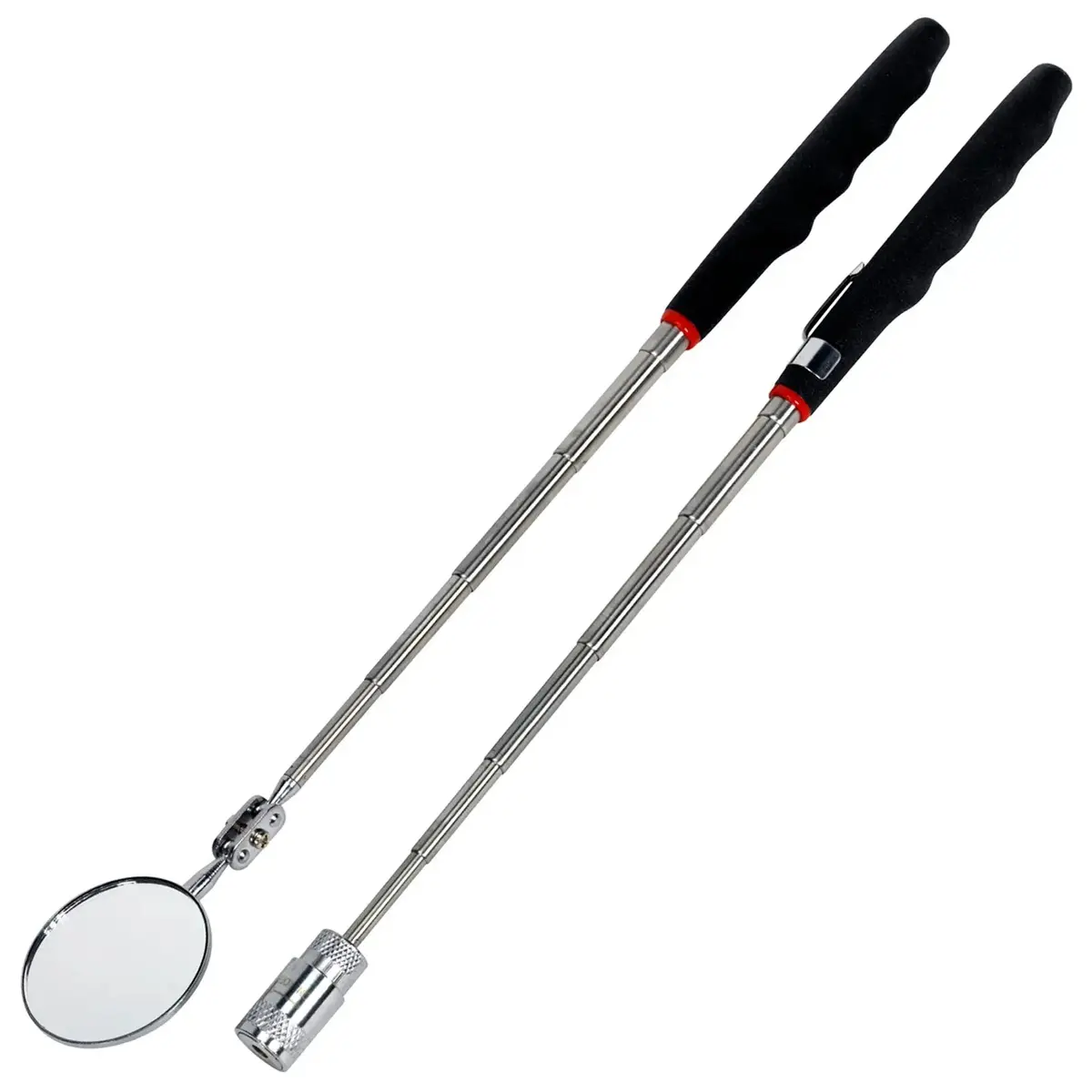 Siegen 2Pc Inspection Mirror & Led Pickup Tool Set 1