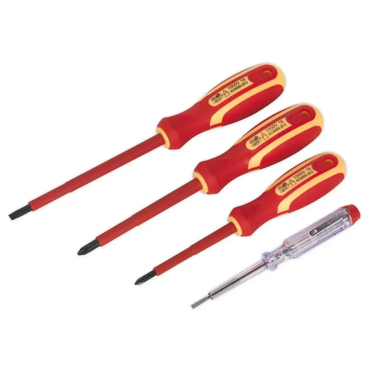 Siegen 4 Piece Electricians Screwdriver Set Vde Approved Mains Tester 1