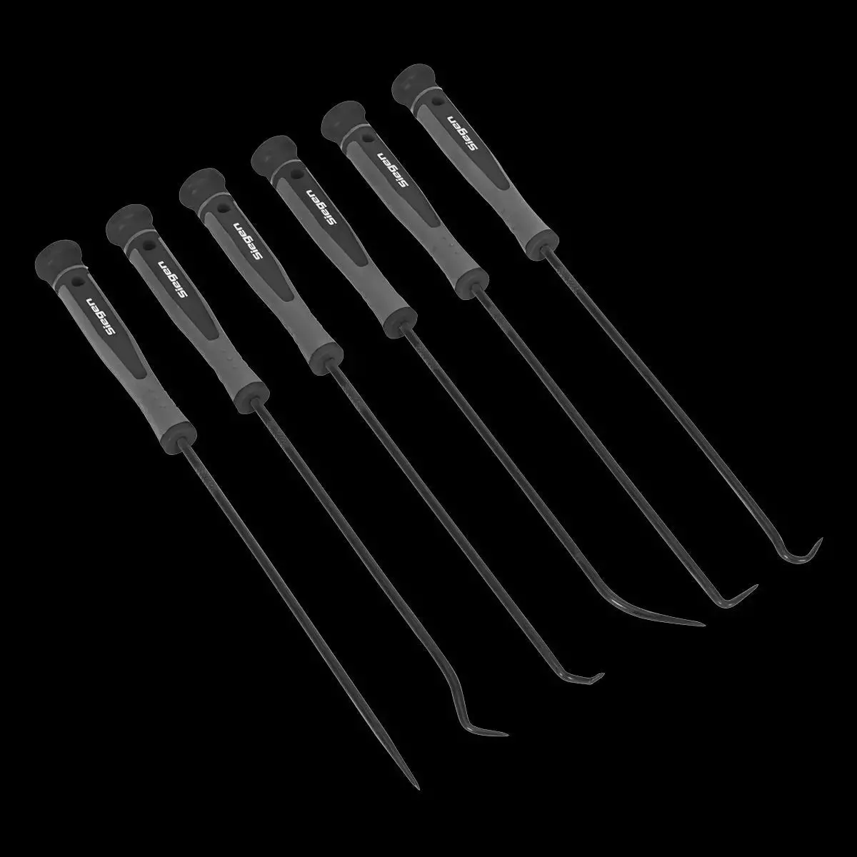 Siegen 6 Piece Extra Long Hook And Pick Set O-Ring Seal Remover Pin Clip Picking 1