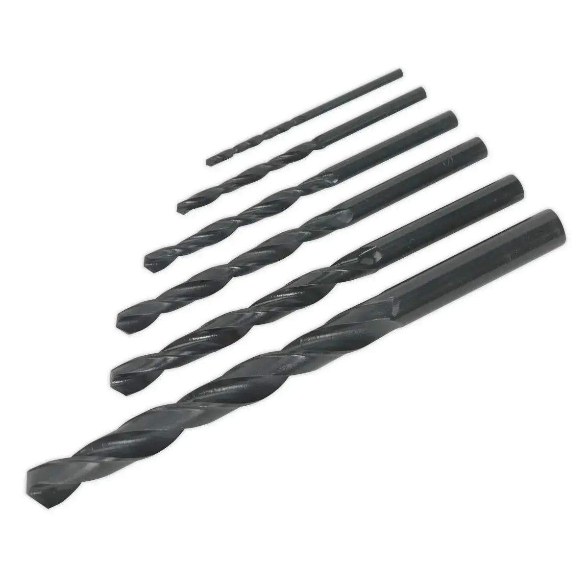 Siegen 6 Piece Hss Drill Bit Set 2-8Mm Metal Plastic Power Tool Garage 1