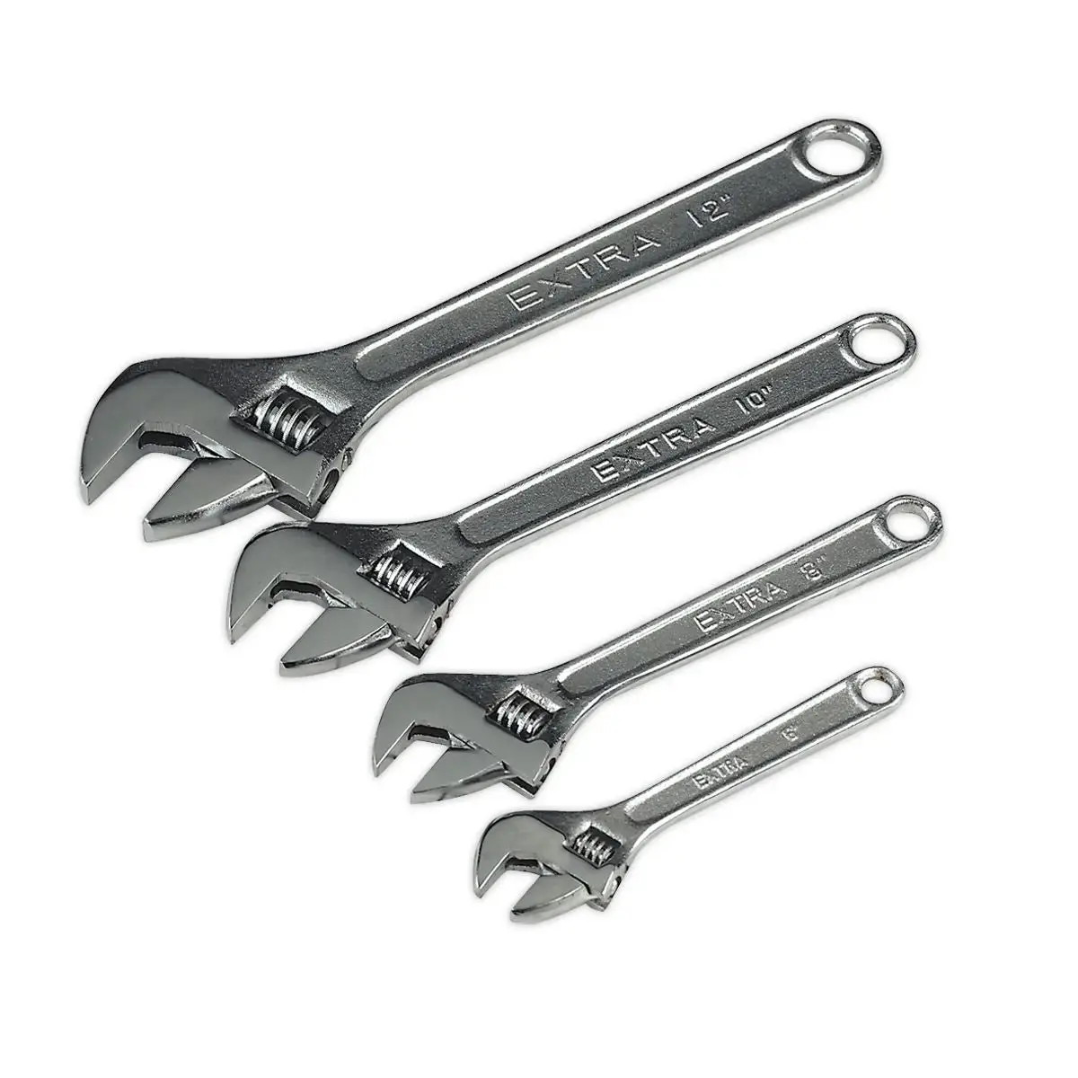 Siegen By Sealey Adjustable Wrench Set 4Pc 150, 200, 250 & 300Mm 1