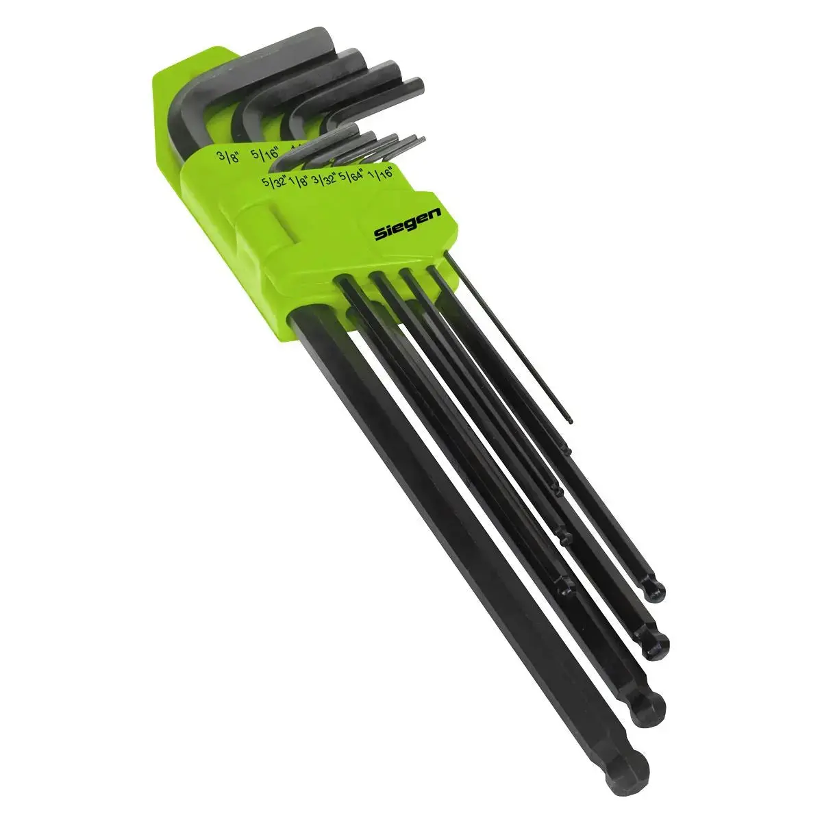 Siegen By Sealey Ball-End Hex Key Set 9Pc Extra-Long Imperial 1