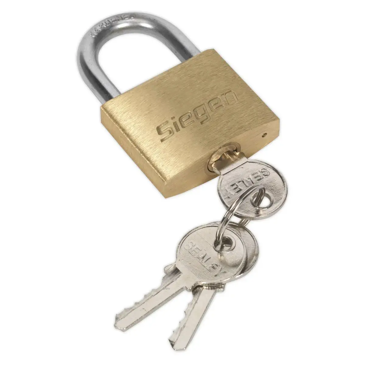 Siegen By Sealey Brass Body Padlock With Brass Cylinder 40Mm 1