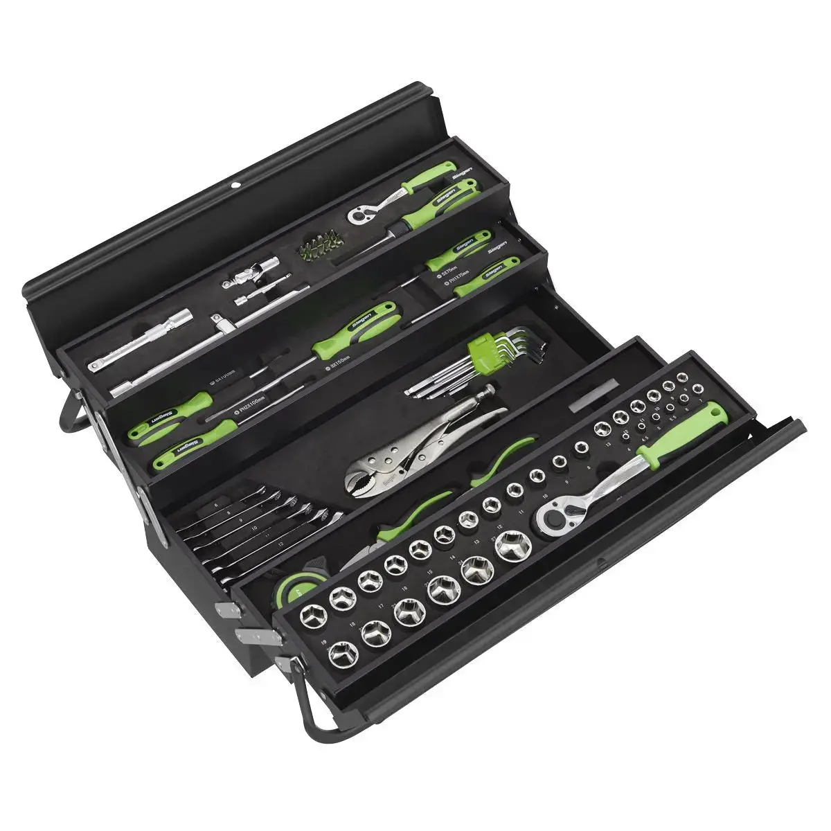 Siegen By Sealey Cantilever Toolbox With Tool Kit 86 Piece Sockets Spanners Screwdrivers 1
