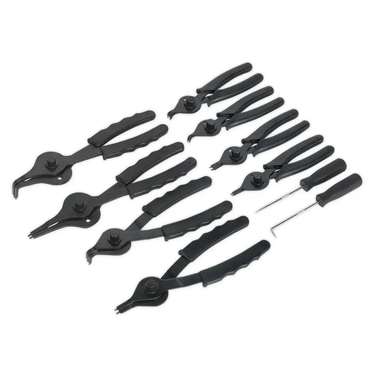 Siegen By Sealey Circlip Pliers Set 10Pc Internal/External 1