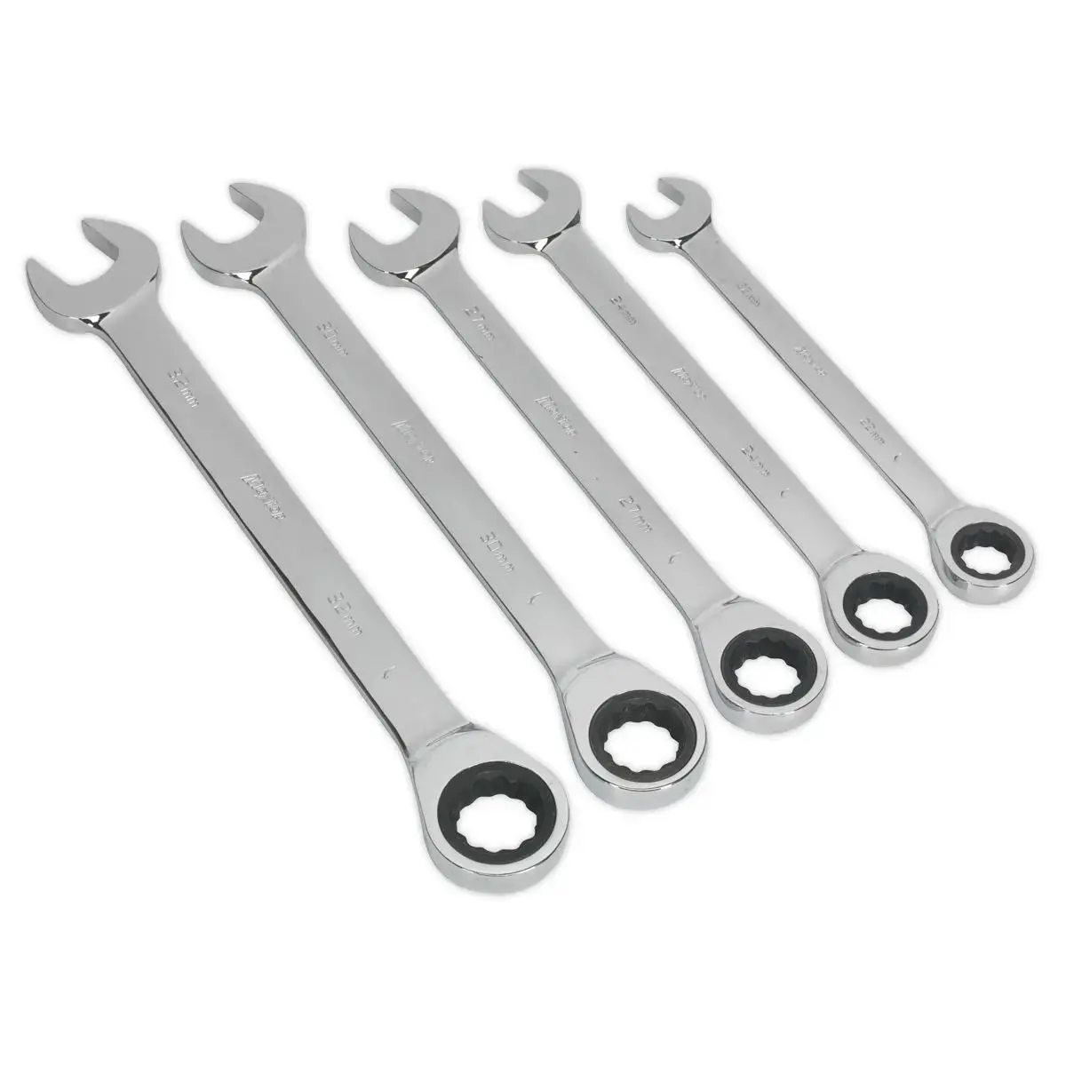 Siegen By Sealey Combination Ratchet Spanner Set 5Pc Metric 1