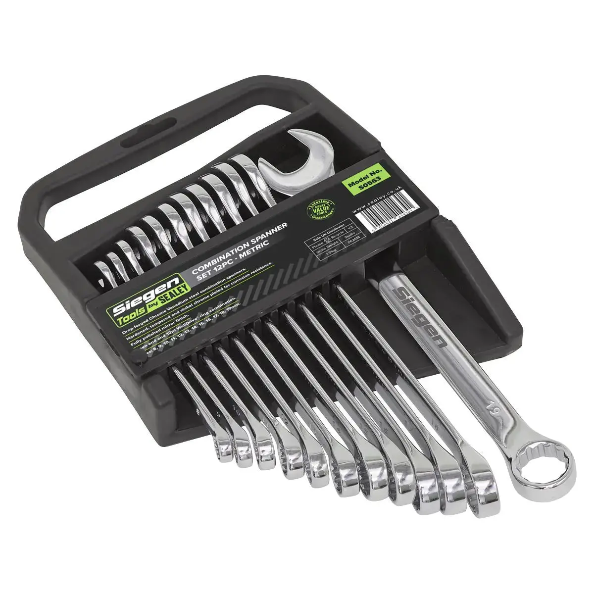 Siegen By Sealey Combination Spanner Set 12Pc Metric 1