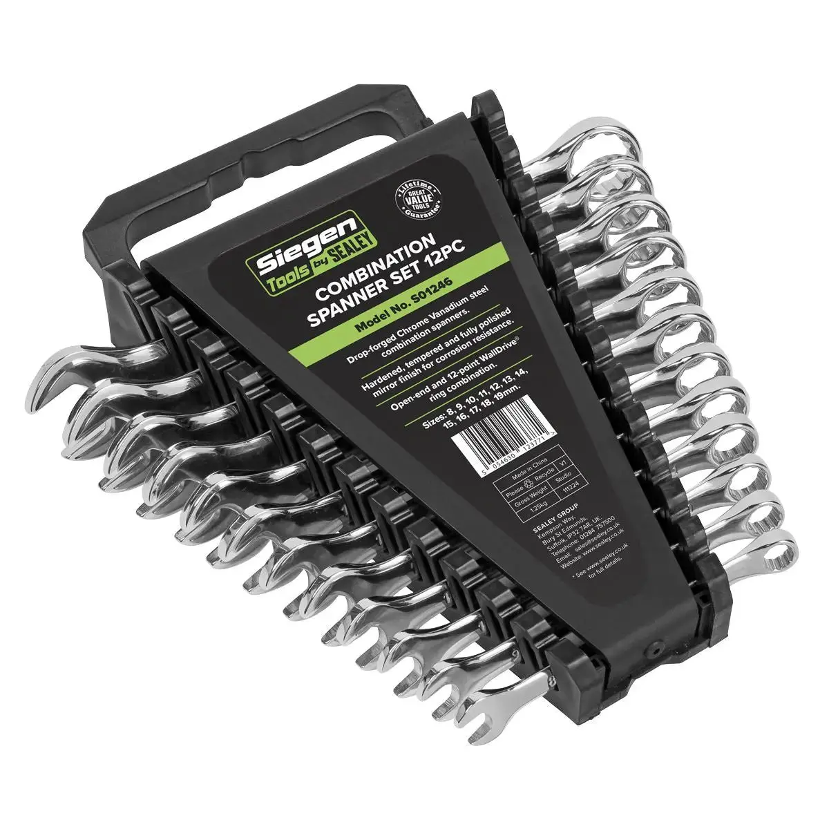 Siegen By Sealey Combination Spanner Set 12Pc Metric 1