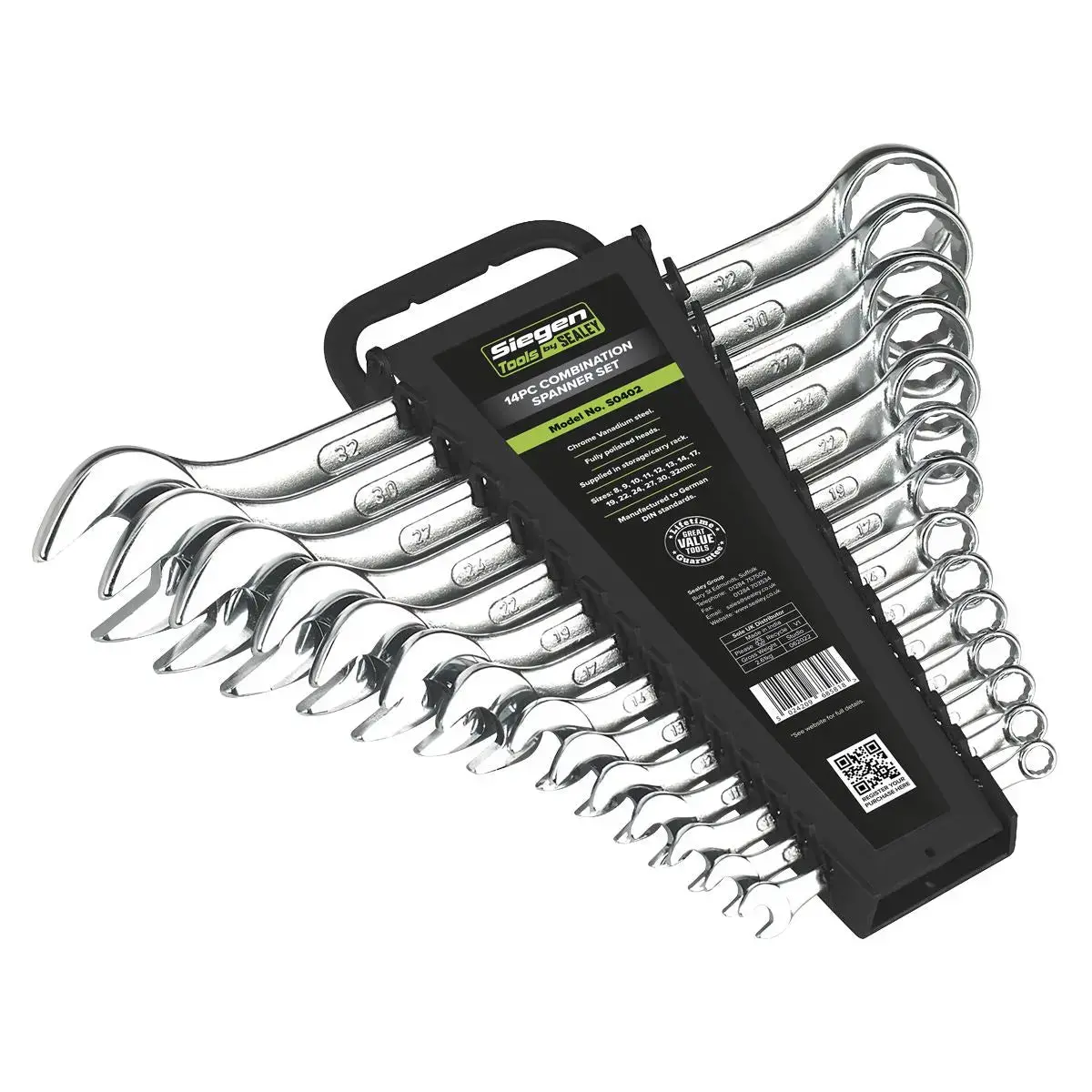 Siegen By Sealey Combination Spanner Set 14Pc Metric 1