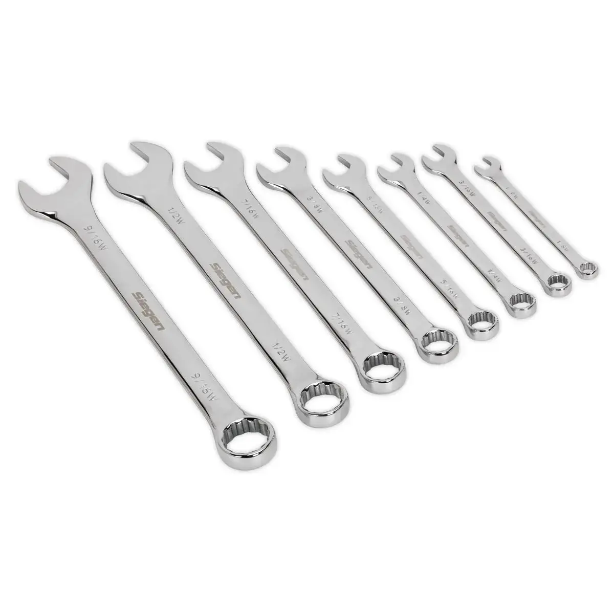 Siegen By Sealey Combination Spanner Set 8Pc Whitworth 1