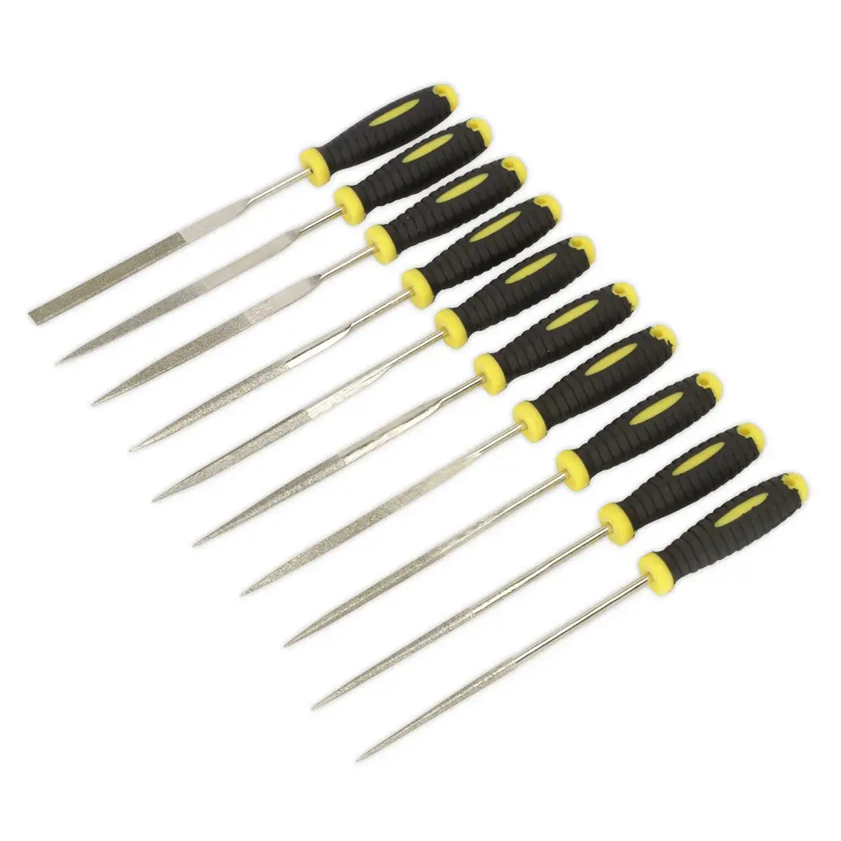 Siegen By Sealey Diamond Needle File Set 10Pc 100Mm 1