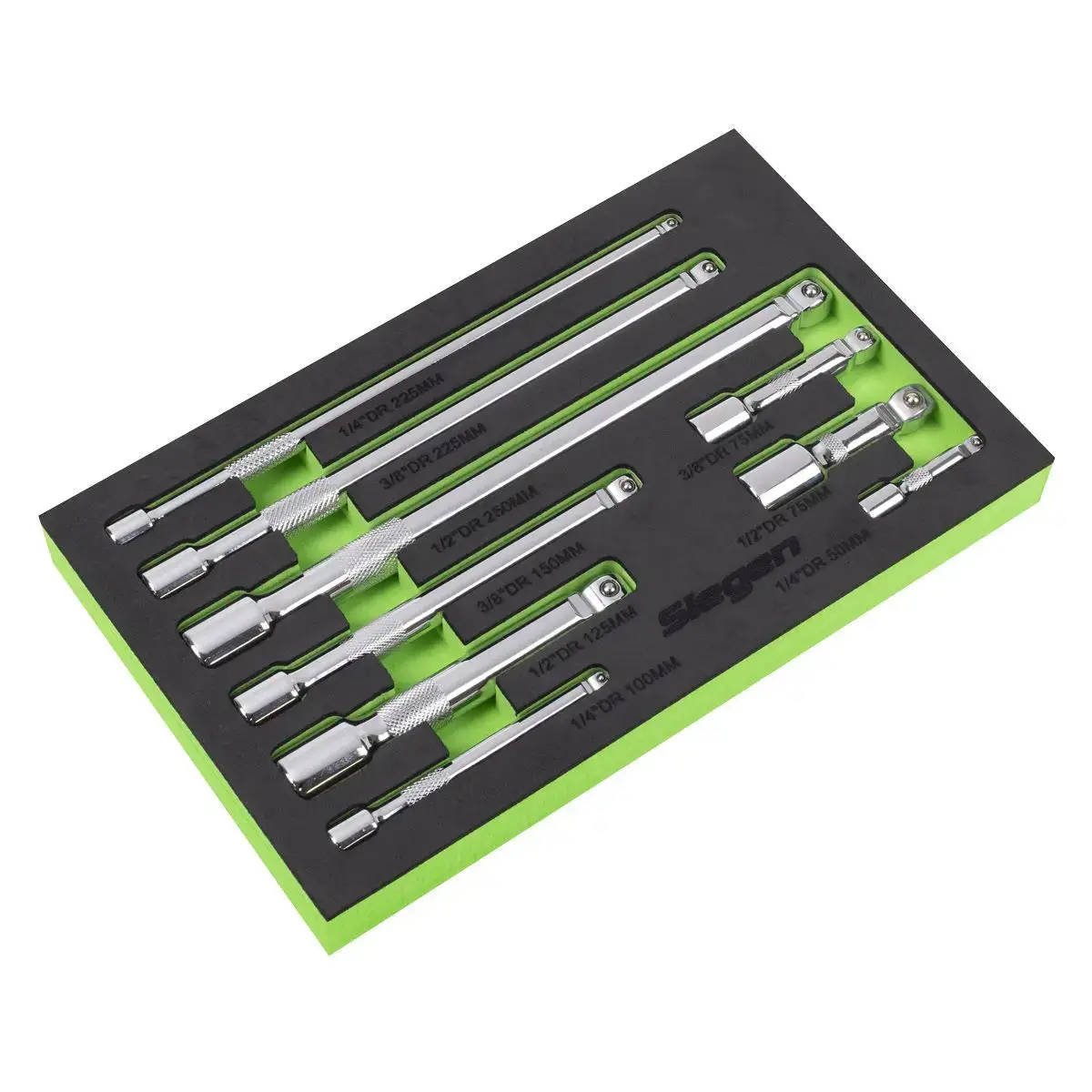 Siegen By Sealey Extension Bar Set 1/4", 3/8" & 1/2"Sq Drive 9Pc 1