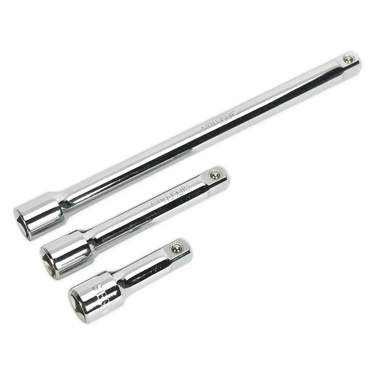 Siegen By Sealey Extension Bar Set 3Pc 1/2"Sq Drive 1