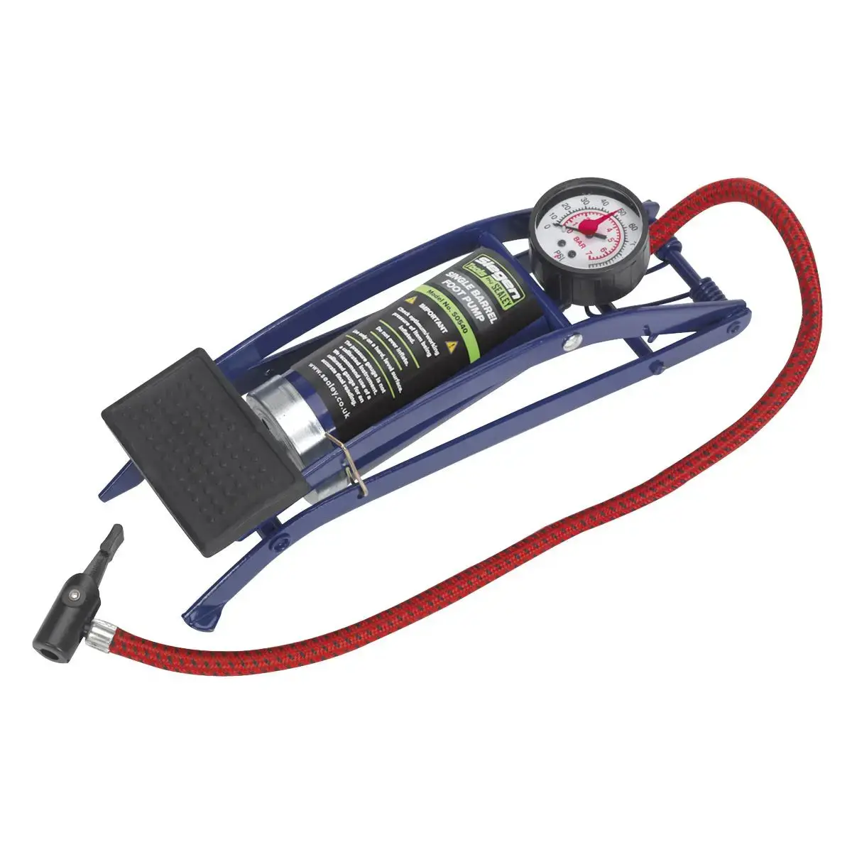 Siegen By Sealey Foot Pump Single Barrel 1