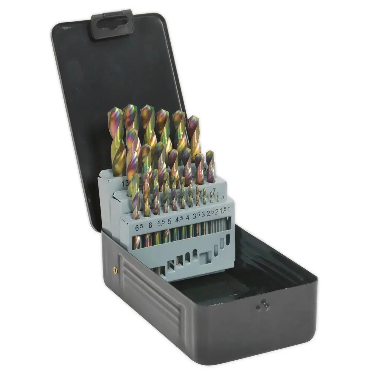 Siegen By Sealey Hss Drill Bit Set 25Pc Edge Ground - Metric Din 338 1