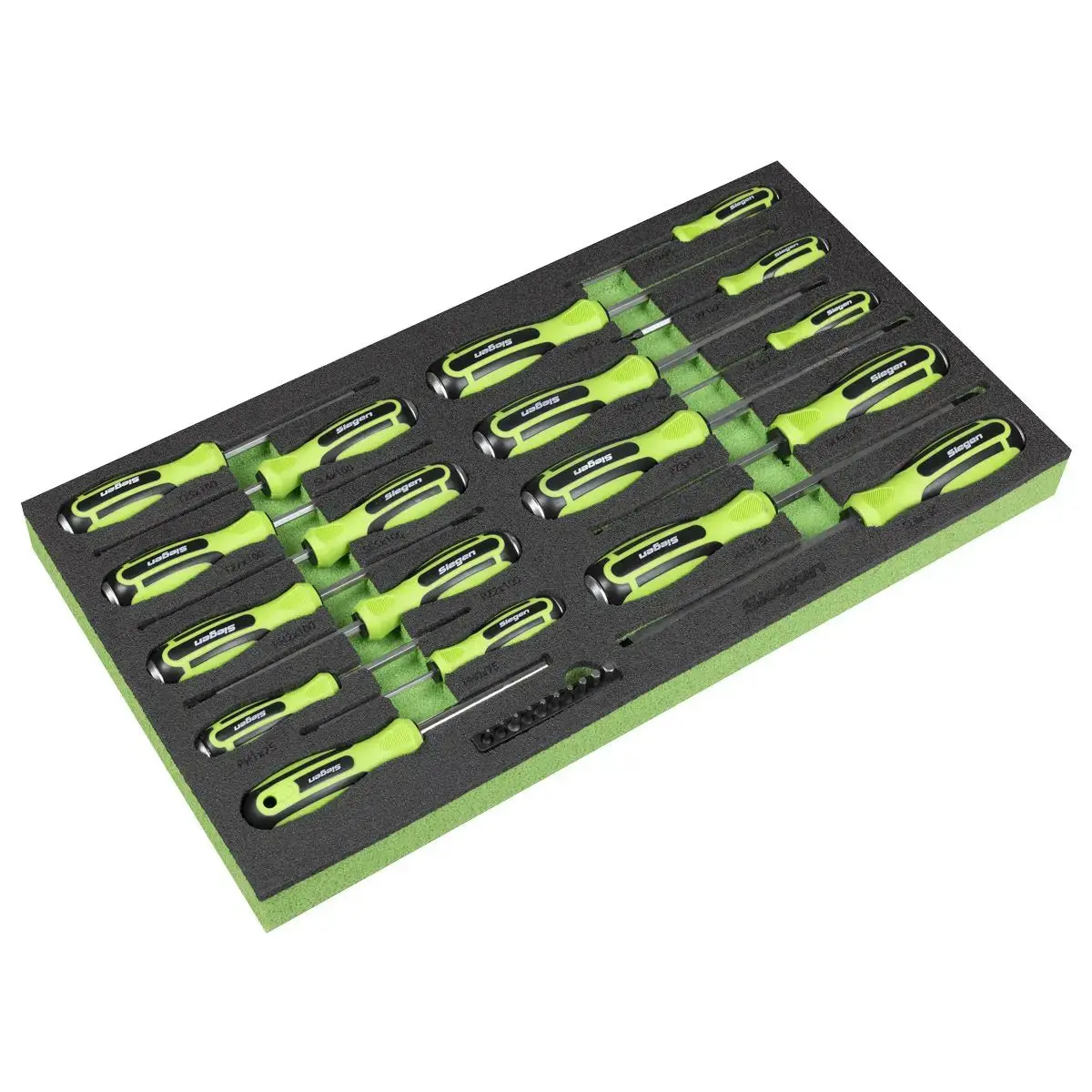 Siegen By Sealey Hammer-Thru Screwdriver, Bit Driver & Bit Set With Tool Tray 28Pc 1