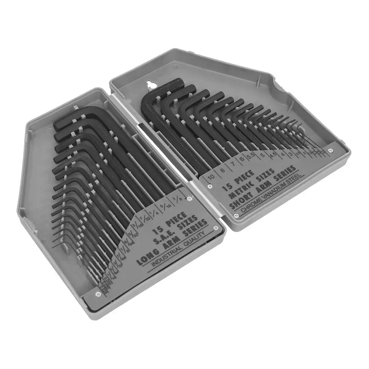 Siegen By Sealey Hex Key Set 30Pc Long/Short-Arm - Metric/Imperial 1