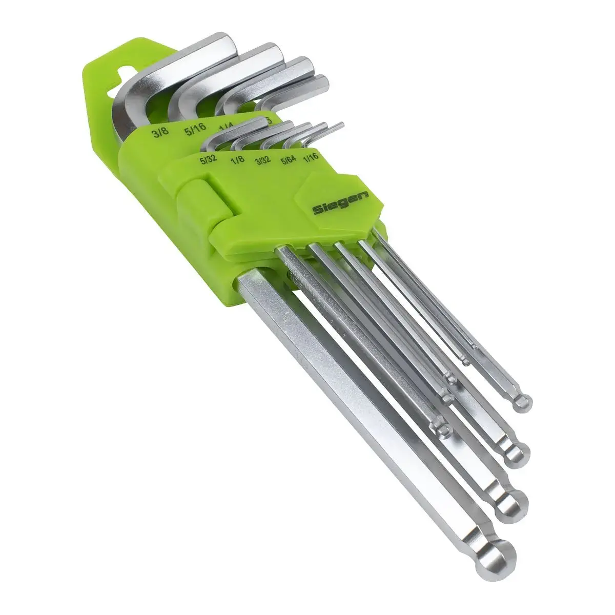Siegen By Sealey Hex Key Set Long Ball-End 9Pc - Imperial 1