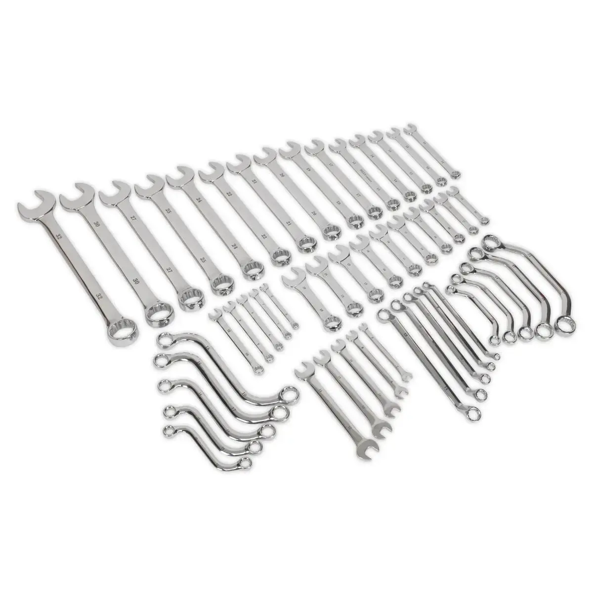 Siegen By Sealey Multipurpose Spanner Set 50 Piece Metric 6-32Mm 1