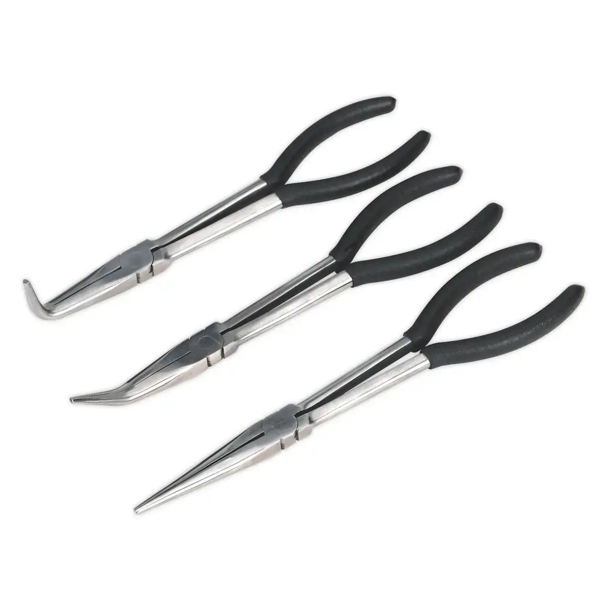Siegen By Sealey Needle Nose Pliers Set 3Pc 275Mm 1