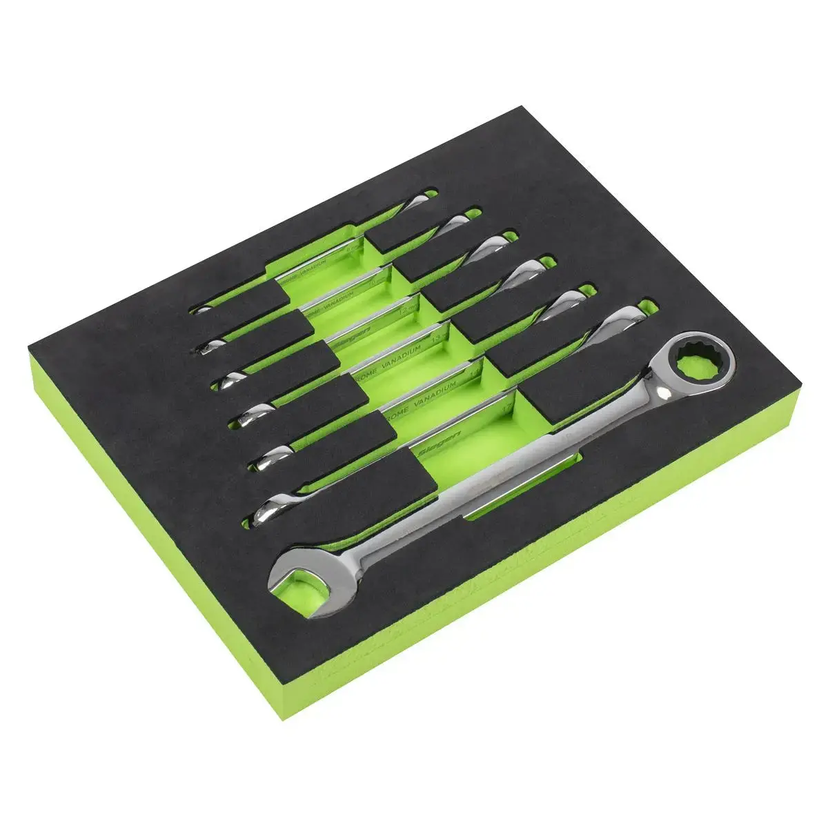 Siegen By Sealey Ratchet Combination Spanner Set 7Pc Metric 1