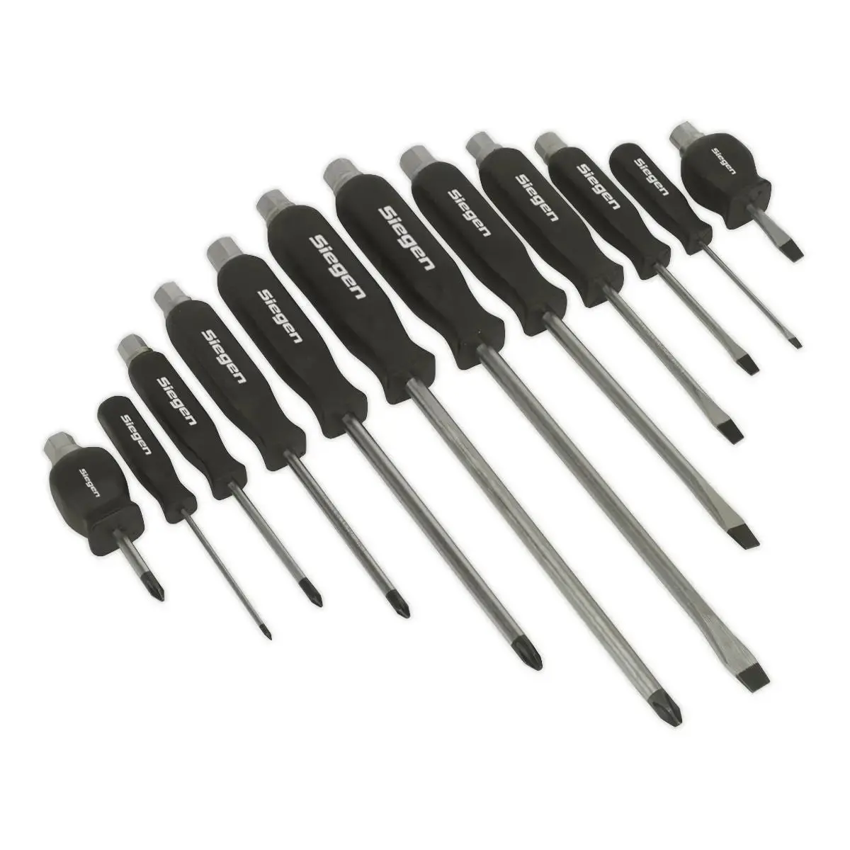 Siegen By Sealey Screwdriver Set 12Pc Hammer-Thru 1