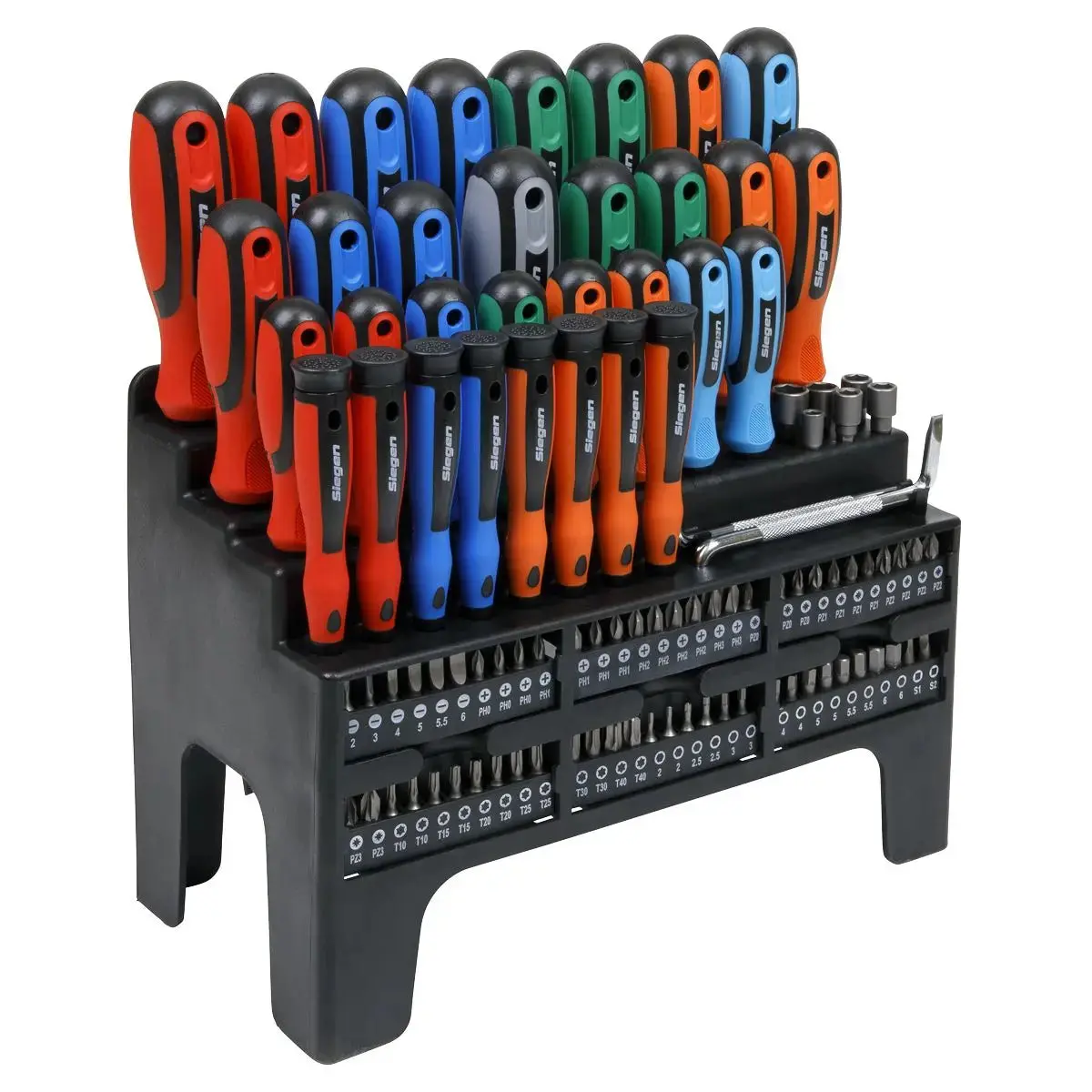 Siegen By Sealey Screwdriver, Bit & Nut Driver Set 100Pc 1