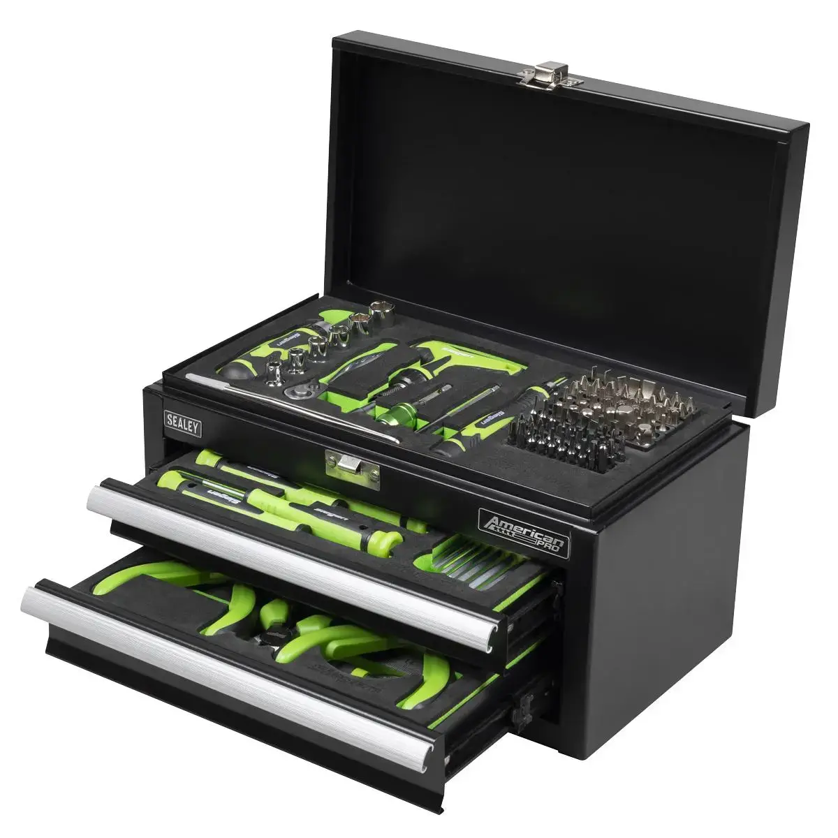 Siegen By Sealey Mini Toolbox 2 Drawer With 111Pc Tool Kit 1